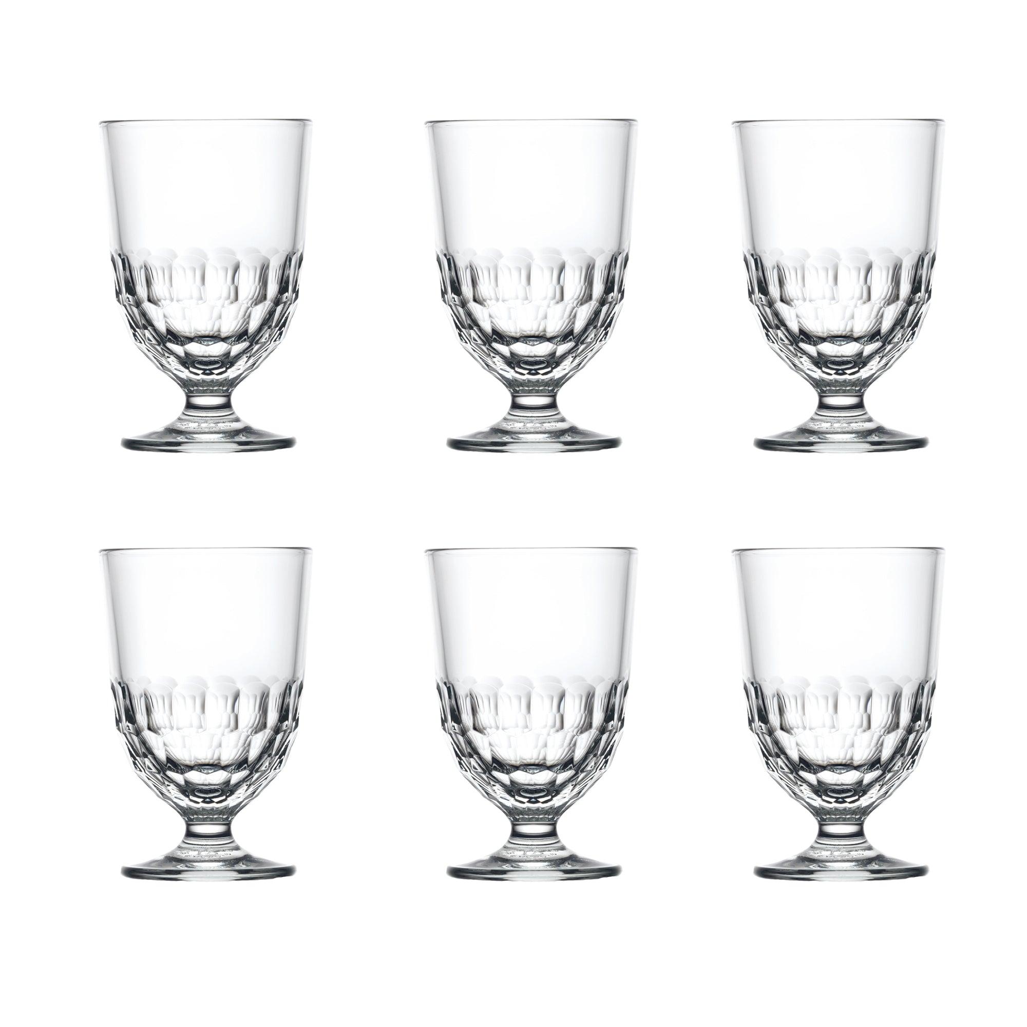 "Seks Artois glas fra La Rochere med et elegant og mønstret design. Perfekt til servering af forskellige drikkevarer