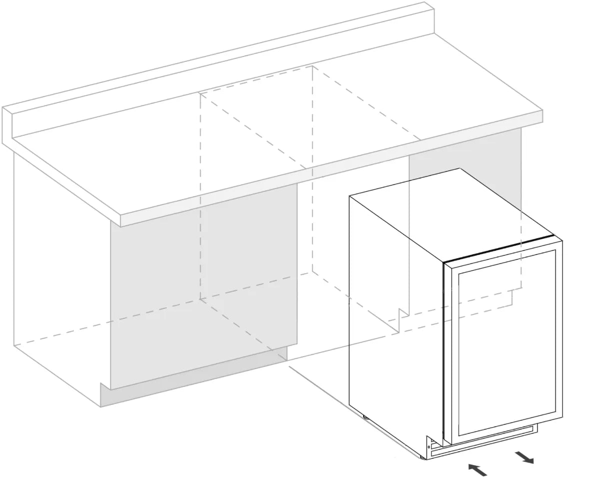 Tegning til dunavox 38flow vinkøleskab